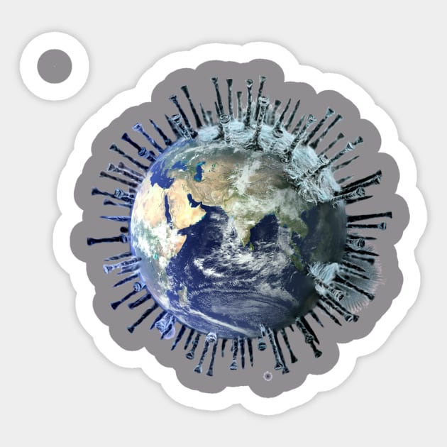 Corona Virus Sticker by FifthBaseShirts